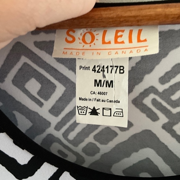 Vintage Y2K Maxi dress Slinky Soleil White black Native fun print sleeveless M - Picture 7 of 8